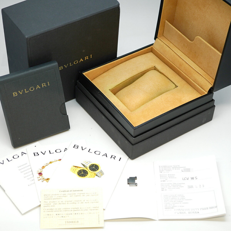 寶格麗 Diagono LCV38S 白色錶盤男士腕錶-9