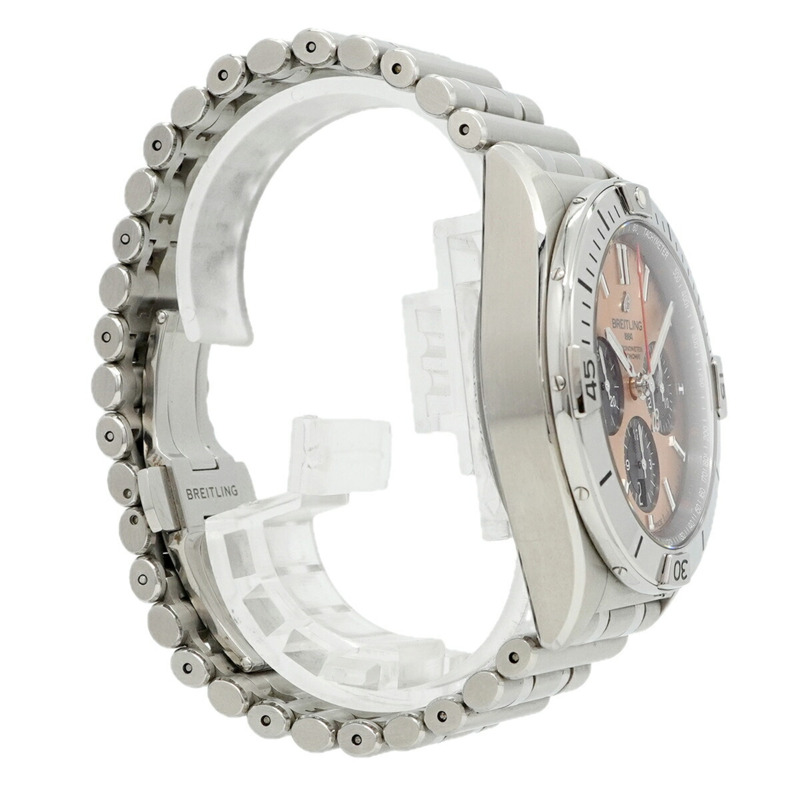 百年靈 Chronomat AB0134 棕色錶盤男士腕錶-2