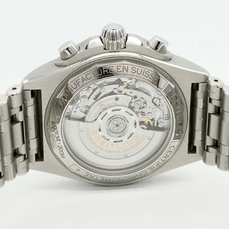百年靈 Chronomat AB0134 棕色錶盤男士腕錶-4