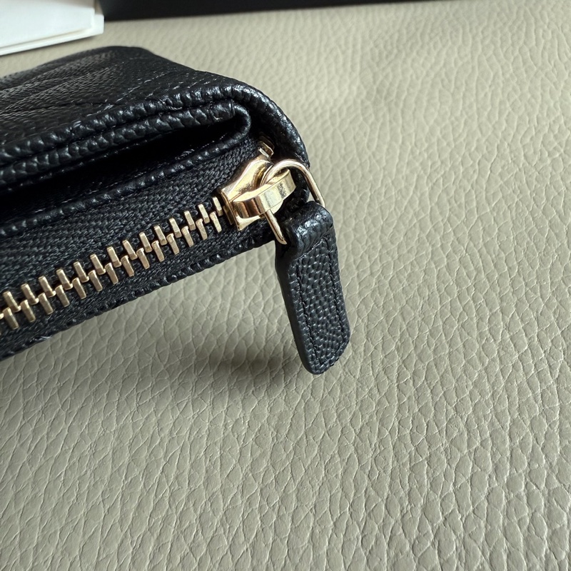 「M.Y精品」 Chanel 小香 經典ㄇ拉鏈 錢包 荔枝皮-12