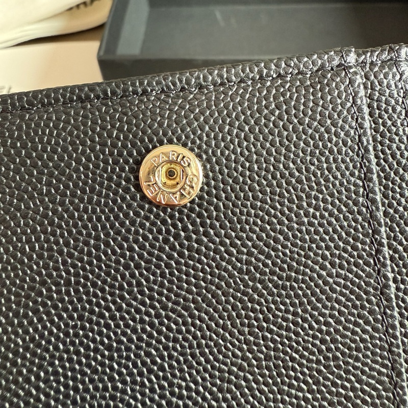 「M.Y精品」 Chanel 小香 經典ㄇ拉鏈 錢包 荔枝皮-13
