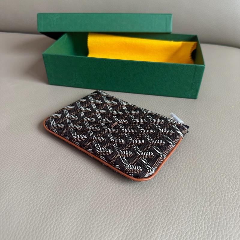 「M.Y精品」goyard 戈雅 一字錢包 經典棕黑-1