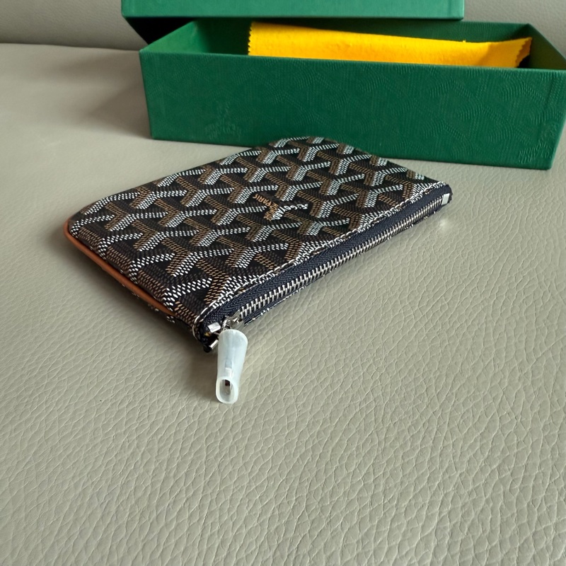 「M.Y精品」goyard 戈雅 一字錢包 經典棕黑-6