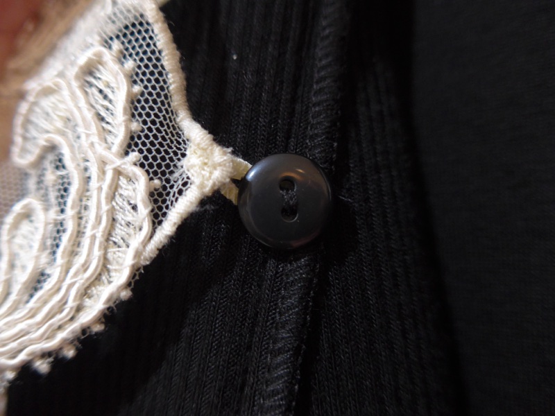 ERMANNO SCERVINO 蕾絲領黑色外套 IT42-5