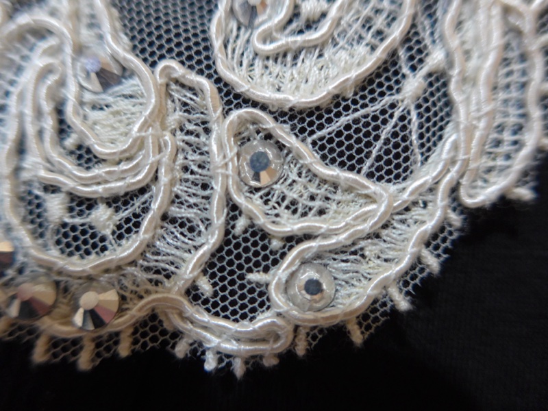 ERMANNO SCERVINO 蕾絲領黑色外套 IT42-9