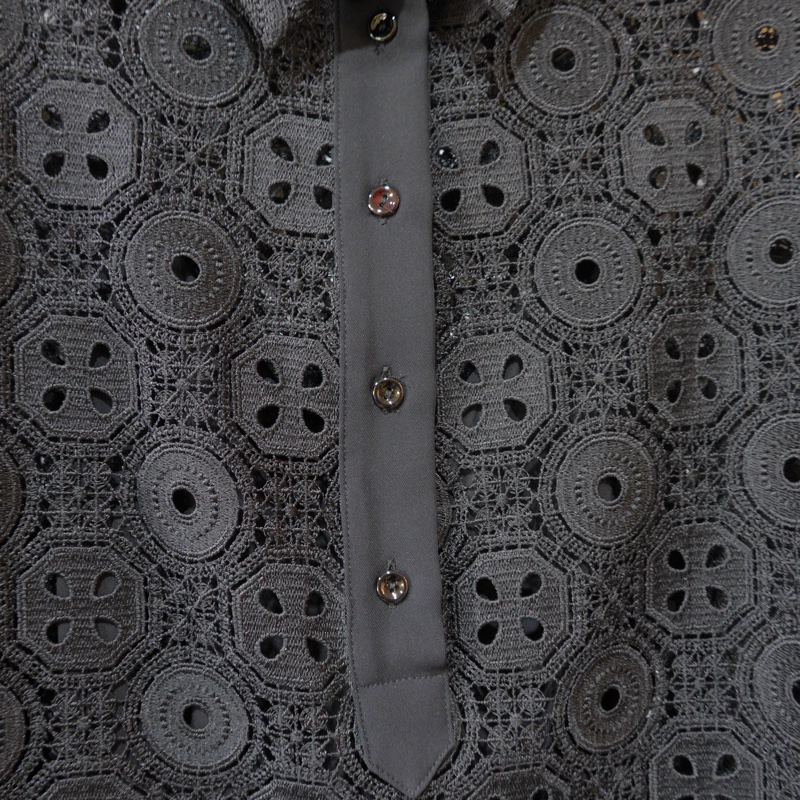 ERMANNO SCERVINO 黑色簍空蕾絲洋裝 IT44-6