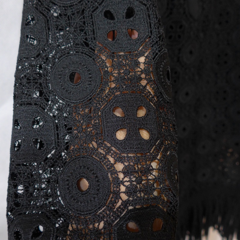 ERMANNO SCERVINO 黑色簍空蕾絲洋裝 IT44-8