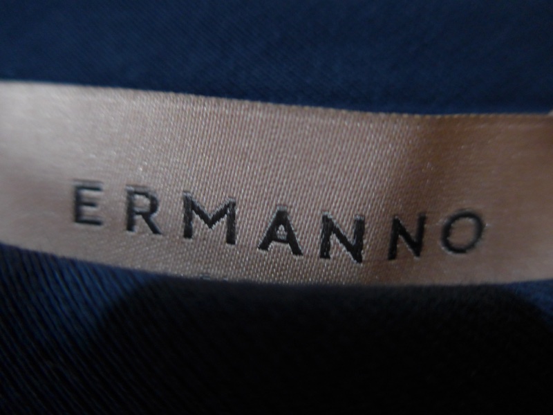 ERMANNO SCERVINO 蕾絲下擺深藍色上衣IT42-8