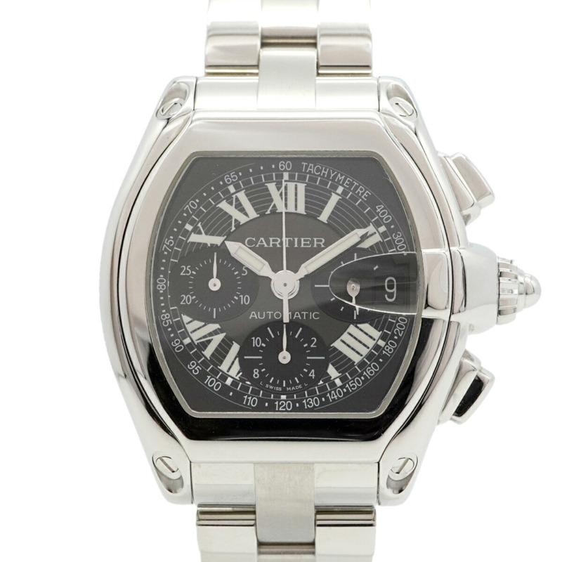 卡地亞 Roadster XL W62007X6 黑色錶盤男錶-0