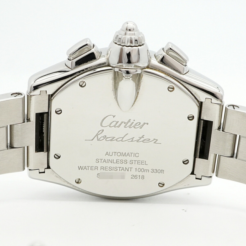 卡地亞 Roadster XL W62007X6 黑色錶盤男錶-4