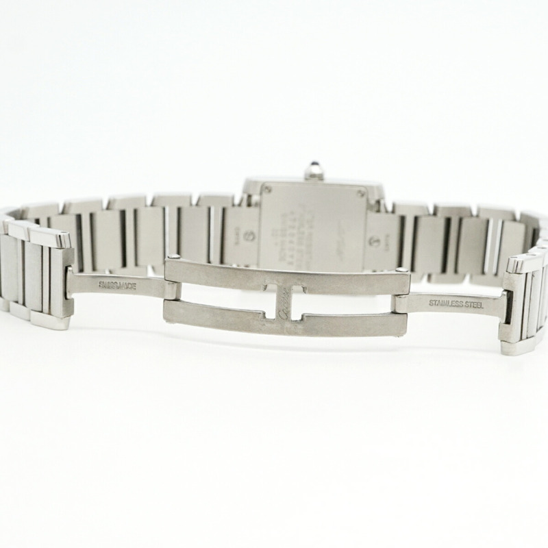 卡地亞 Tank Française SM W51008Q3 象牙色錶盤女士腕錶-3