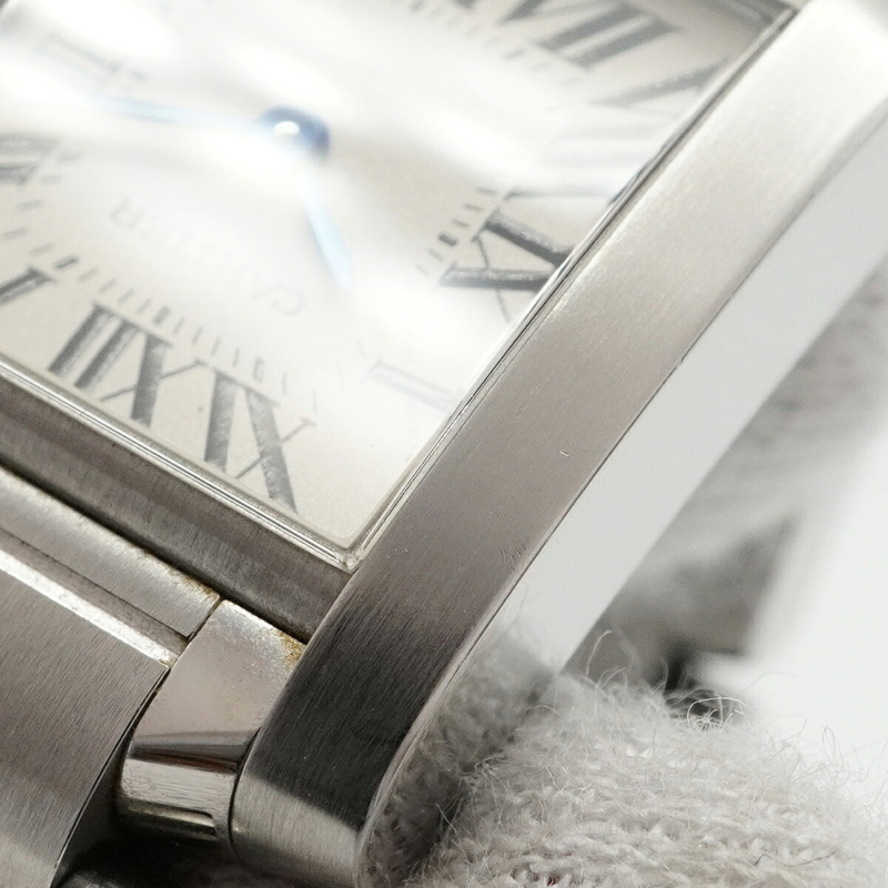 卡地亞 Tank Française SM W51008Q3 象牙色錶盤女士腕錶-6