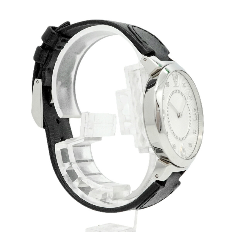路易威登 Tambour Q13MJ 銀色錶盤小姐腕錶-2