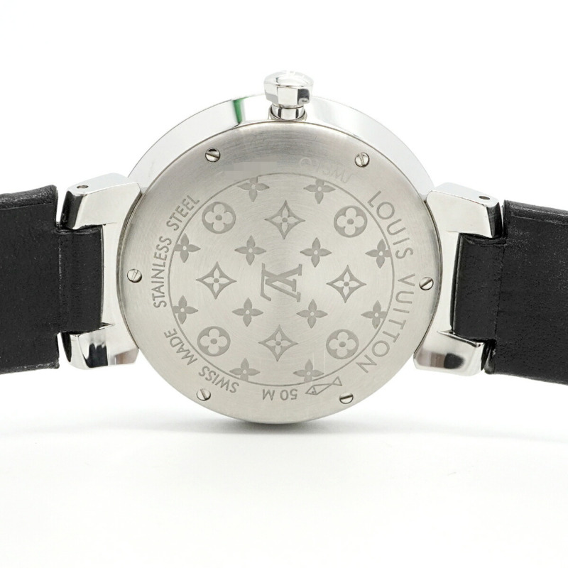 路易威登 Tambour Q13MJ 銀色錶盤小姐腕錶-4