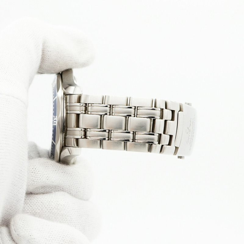 歐米茄海馬系列 2220.80 海軍藍錶盤男士腕錶-5