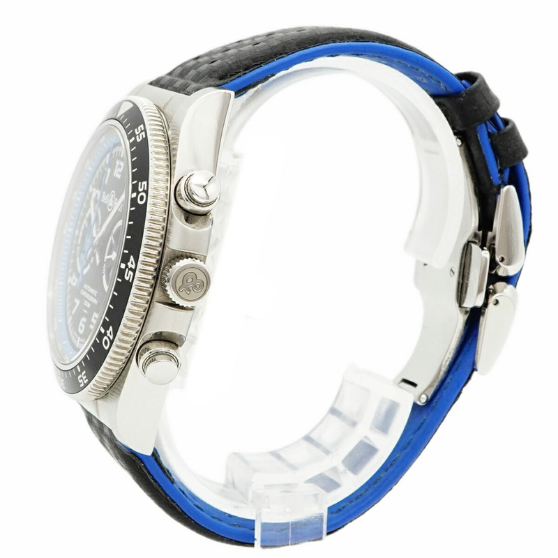 Bell & Ross BRV3-94 CHRONO A521 BRV394-A521 SCA 黑色錶盤男士腕錶-1