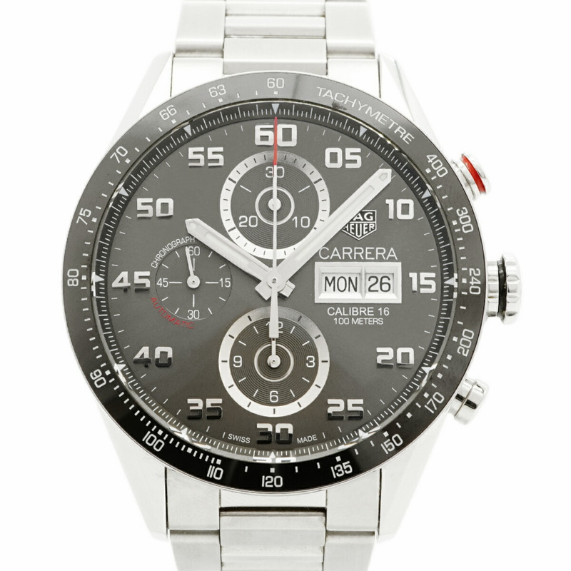 TAG Heuer 豪雅卡萊拉 CV2A1U 灰色錶盤男士腕錶-0