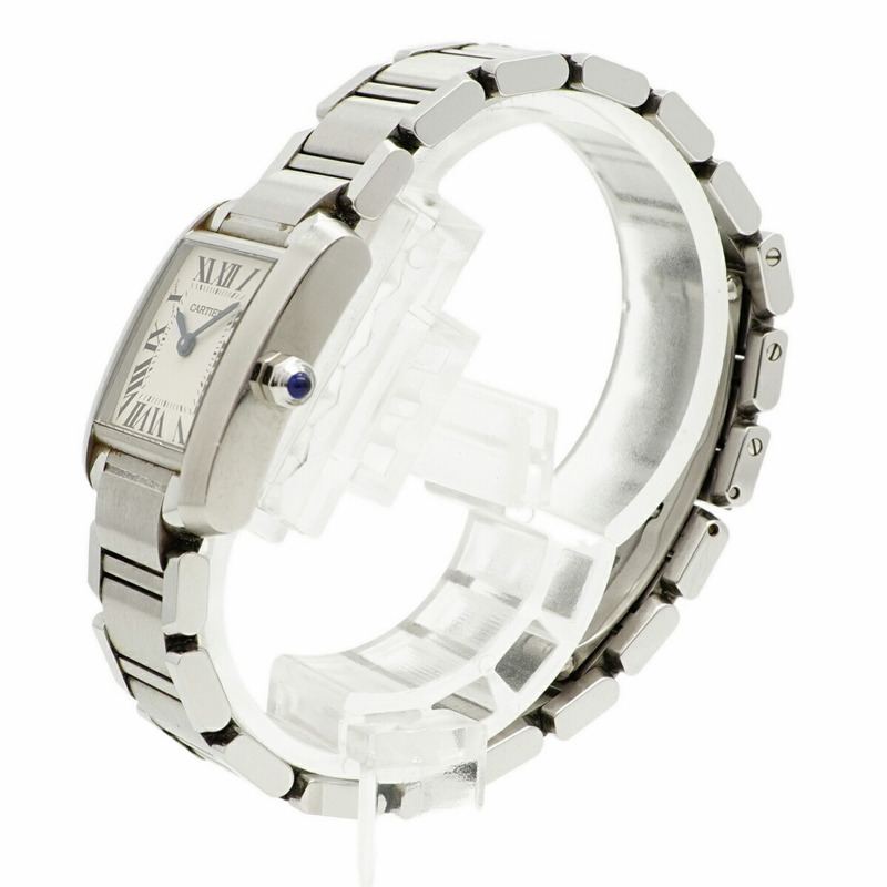 卡地亞 Tank Française SM W51008Q3 象牙色錶盤女士腕錶-1