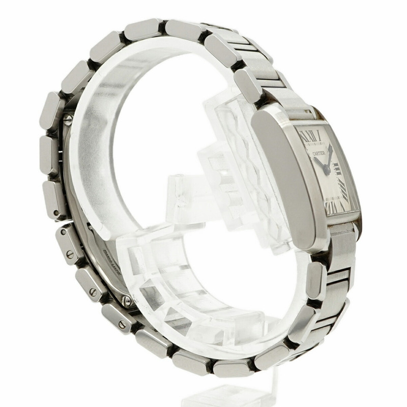 卡地亞 Tank Française SM W51008Q3 象牙色錶盤女士腕錶-2