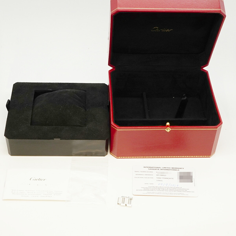 卡地亞 Tank Française SM W51008Q3 象牙色錶盤女士腕錶-9