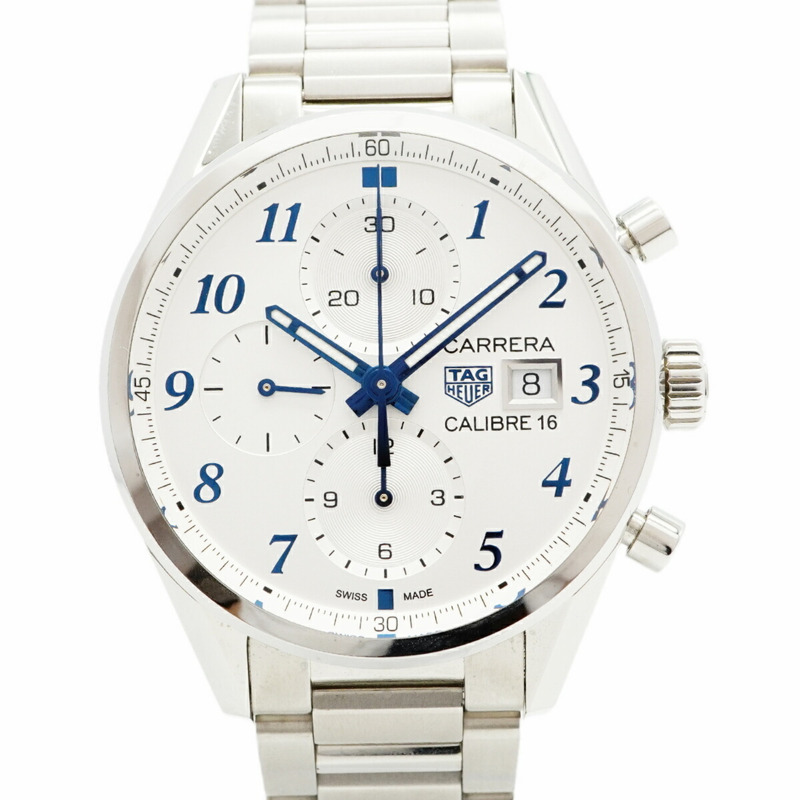 TAG Heuer 豪雅卡萊拉系列 CBK2114 銀色錶盤男士腕錶-0