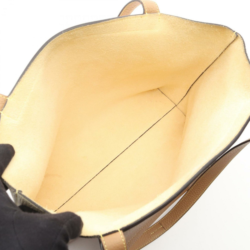 愛馬仕 Cabasellier 31 手提包 Taurillon Clemence 皮革男士象牙棕色 Chai-2