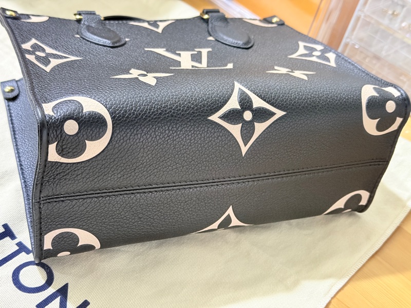 9新✨賠售超甜賣🫶🏻LV on the go🖤黑色牛皮 小號 斜背 托特-3