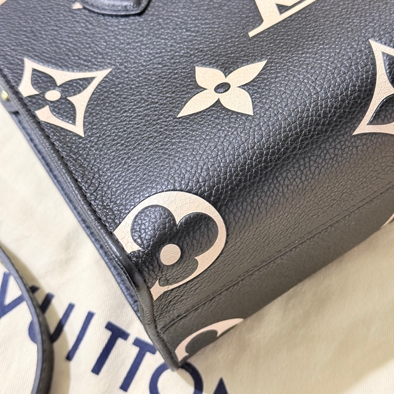 9新✨賠售超甜賣🫶🏻LV on the go🖤黑色牛皮 小號 斜背 托特-5