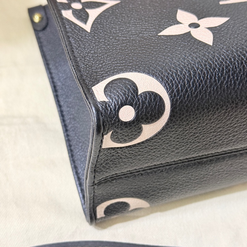 9新✨賠售超甜賣🫶🏻LV on the go🖤黑色牛皮 小號 斜背 托特-7