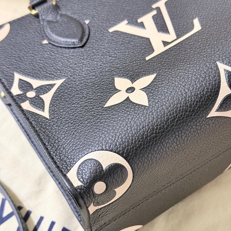 9新✨賠售超甜賣🫶🏻LV on the go🖤黑色牛皮 小號 斜背 托特-11