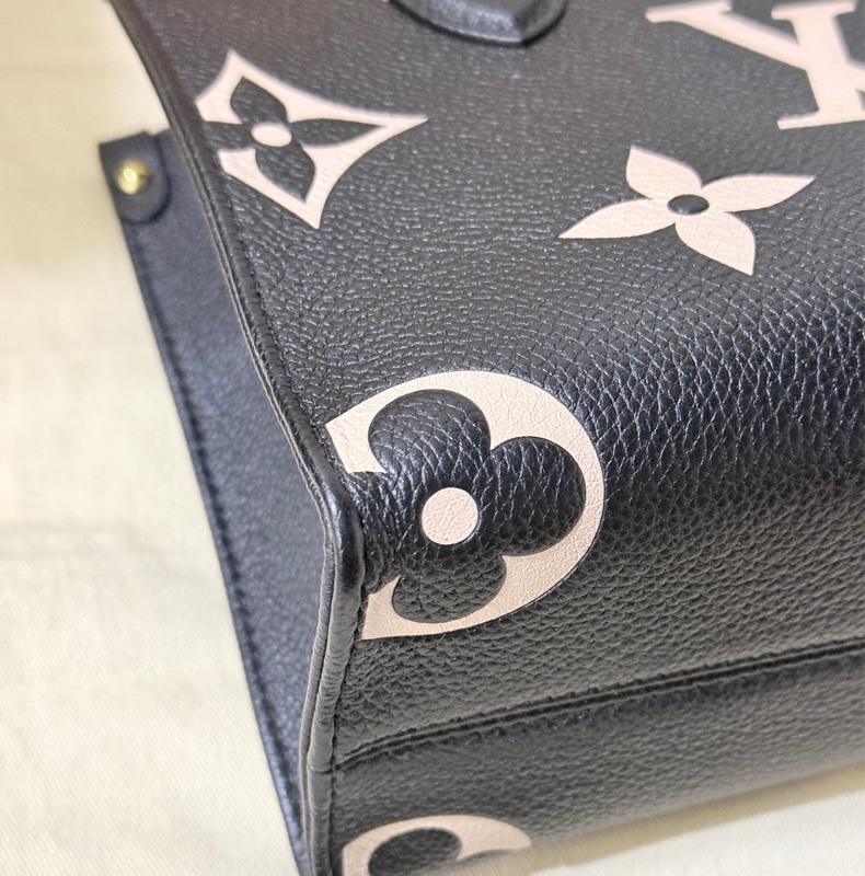 9新✨賠售超甜賣🫶🏻LV on the go🖤黑色牛皮 小號 斜背 托特-13