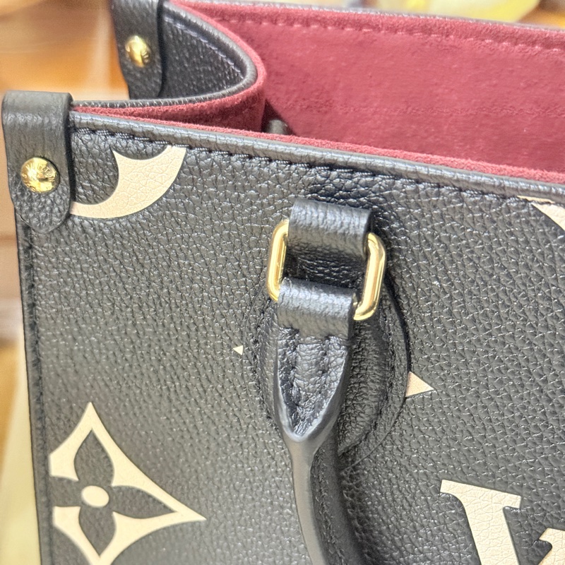 9新✨賠售超甜賣🫶🏻LV on the go🖤黑色牛皮 小號 斜背 托特-19