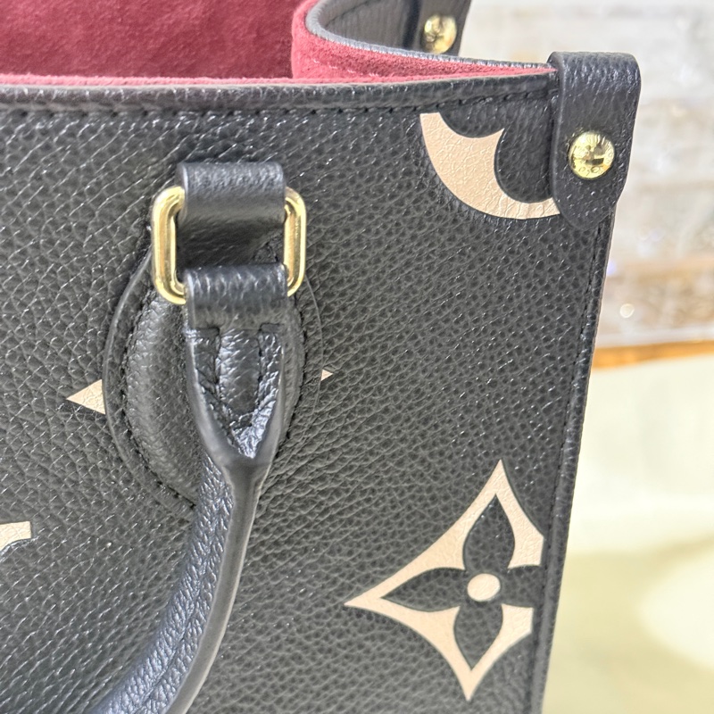 9新✨賠售超甜賣🫶🏻LV on the go🖤黑色牛皮 小號 斜背 托特-20