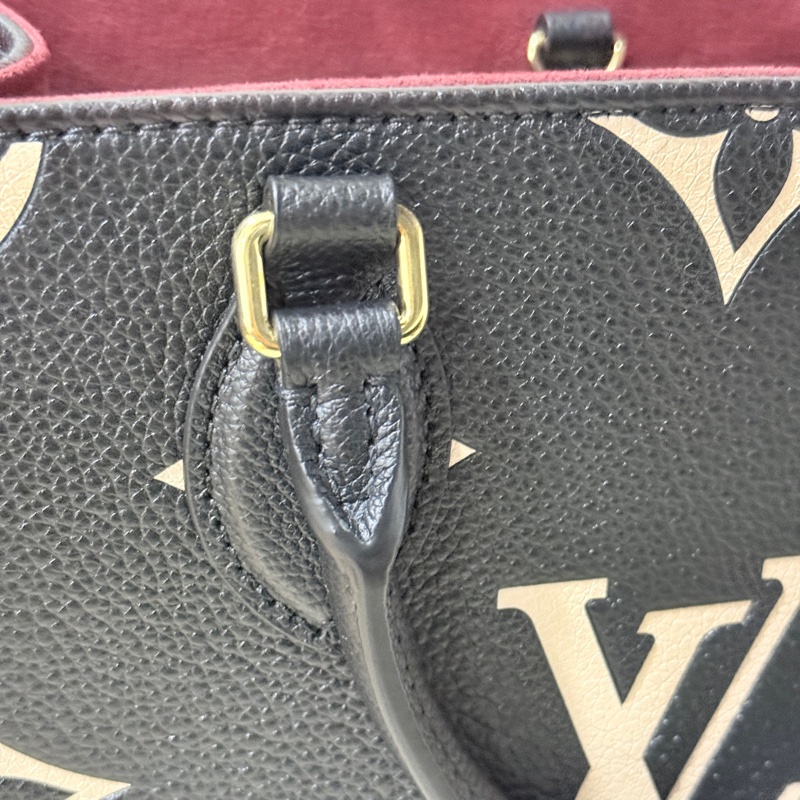 9新✨賠售超甜賣🫶🏻LV on the go🖤黑色牛皮 小號 斜背 托特-21