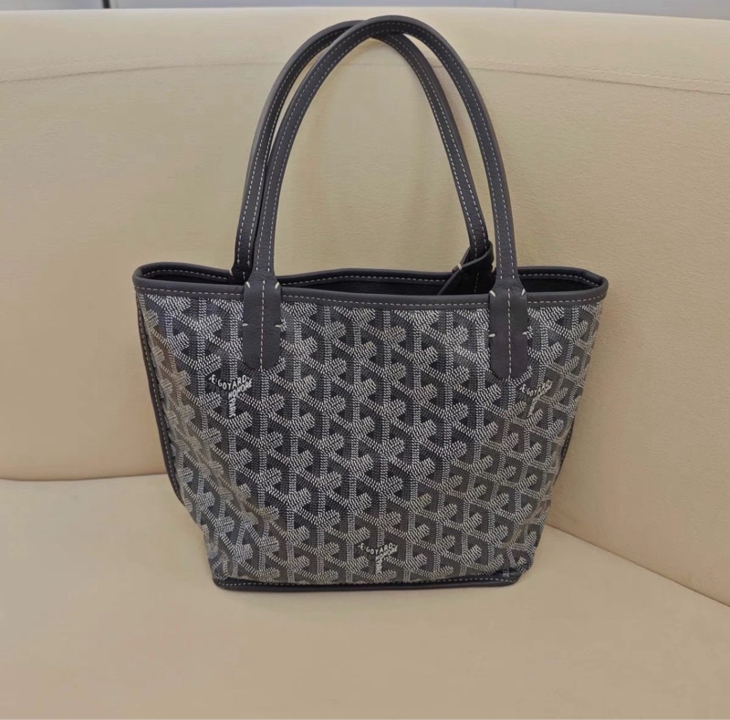Goyard Anjou mini tote 灰色 二手9.5新🩶-7