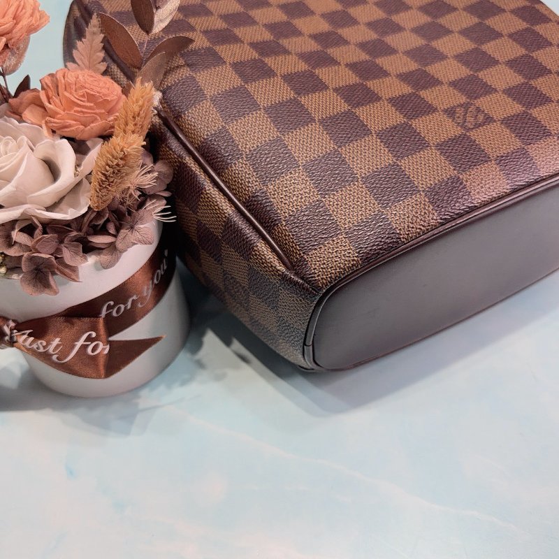 LV Sarria Seau棋盤格帆布手提包-8