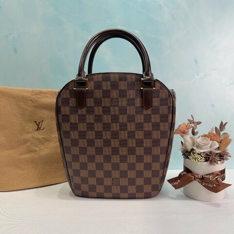 LV Sarria Seau棋盤格帆布手提包