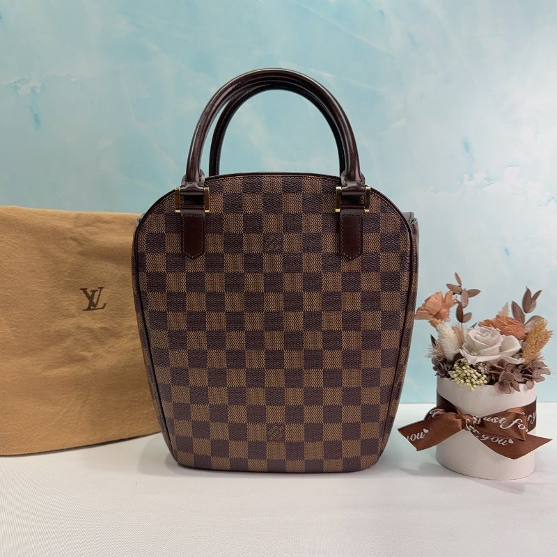 LV Sarria Seau棋盤格帆布手提包-0