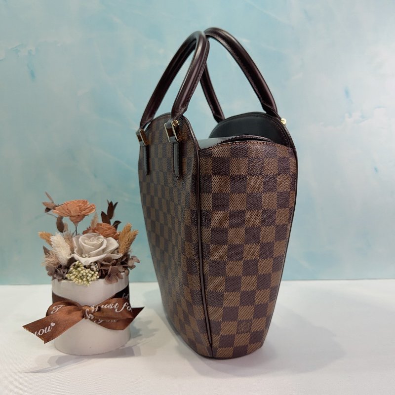 LV Sarria Seau棋盤格帆布手提包-2