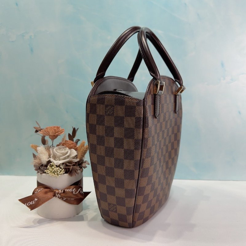 LV Sarria Seau棋盤格帆布手提包-3