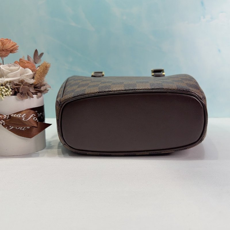 LV Sarria Seau棋盤格帆布手提包-6