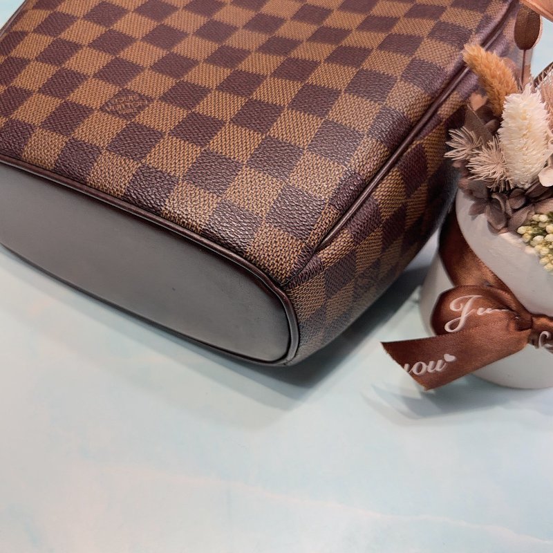 LV Sarria Seau棋盤格帆布手提包-7