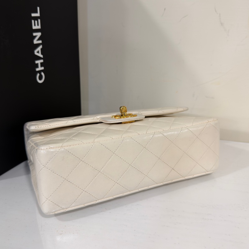 #收藏等級古董 #24k金 香奈兒白金Cf23小號Vintage Coco雙鏈雙蓋-11