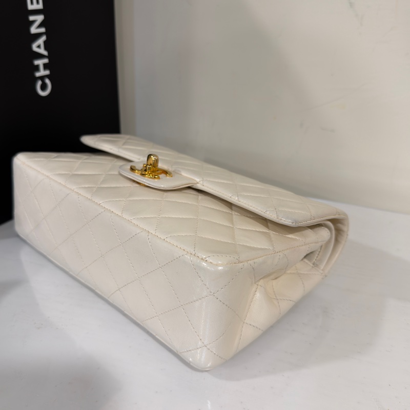 #收藏等級古董 #24k金 香奈兒白金Cf23小號Vintage Coco雙鏈雙蓋-13