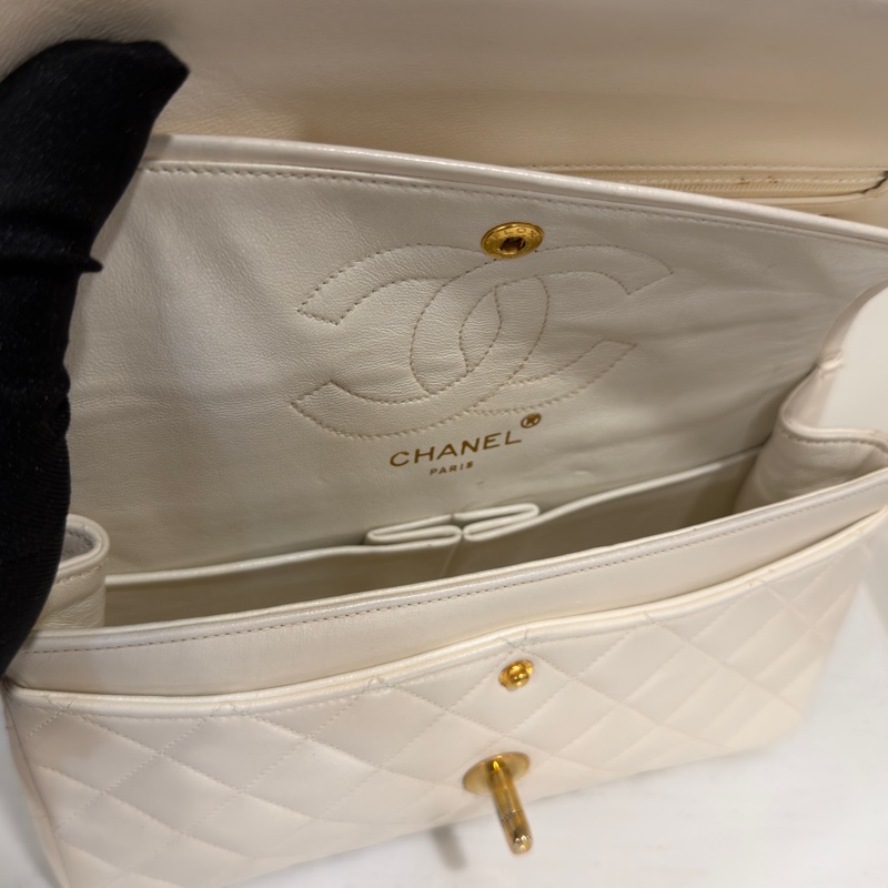 #收藏等級古董 #24k金 香奈兒白金Cf23小號Vintage Coco雙鏈雙蓋-16