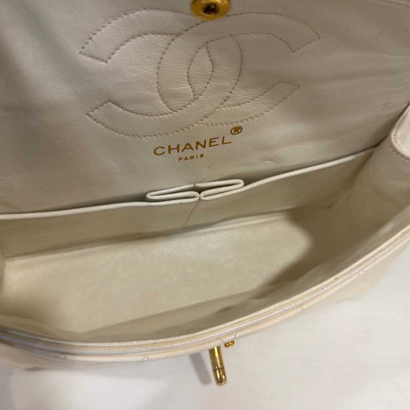 #收藏等級古董 #24k金 香奈兒白金Cf23小號Vintage Coco雙鏈雙蓋-17