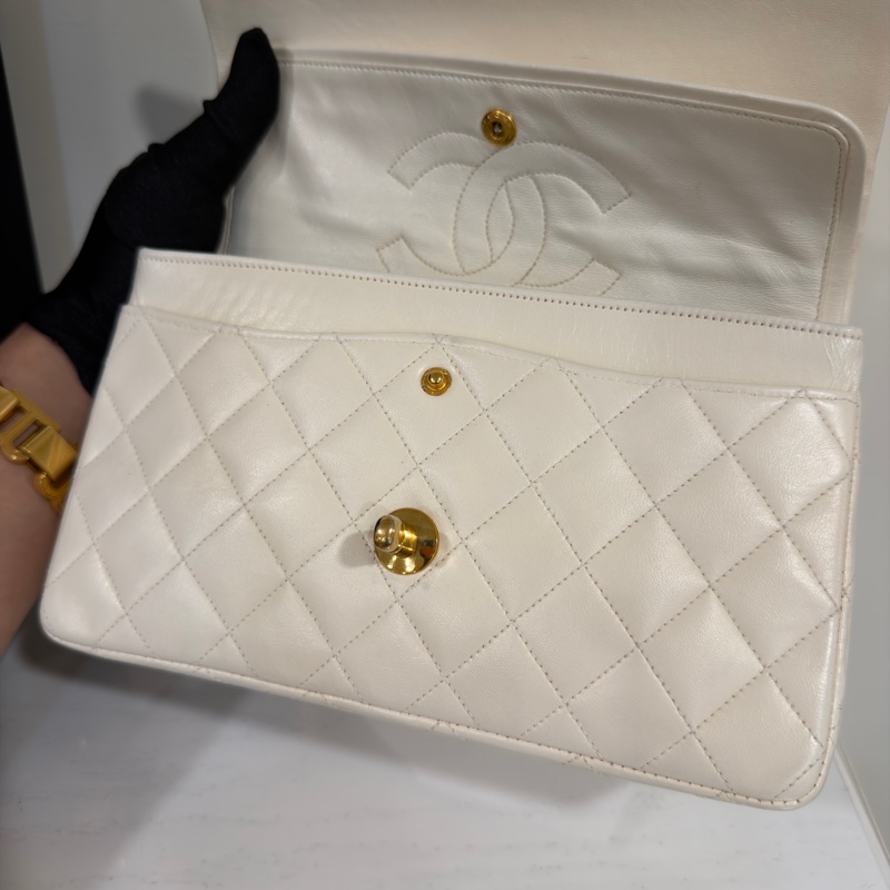 #收藏等級古董 #24k金 香奈兒白金Cf23小號Vintage Coco雙鏈雙蓋-21