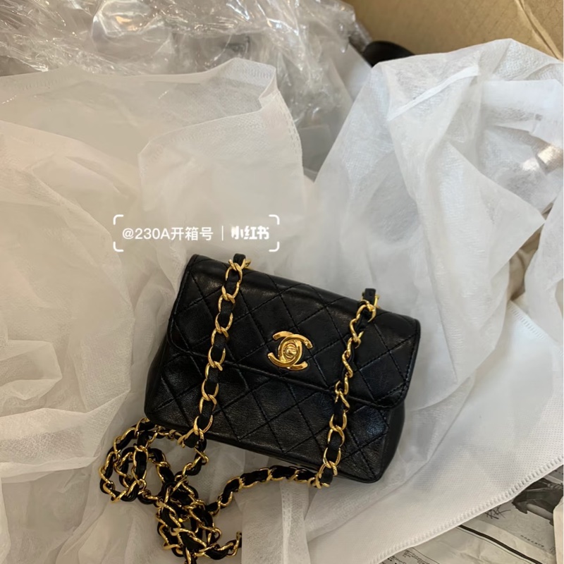 #香奈兒收藏家 #絕版稀有釋出僅一顆 香奈兒黑金Cf mini小金豆24k金-10