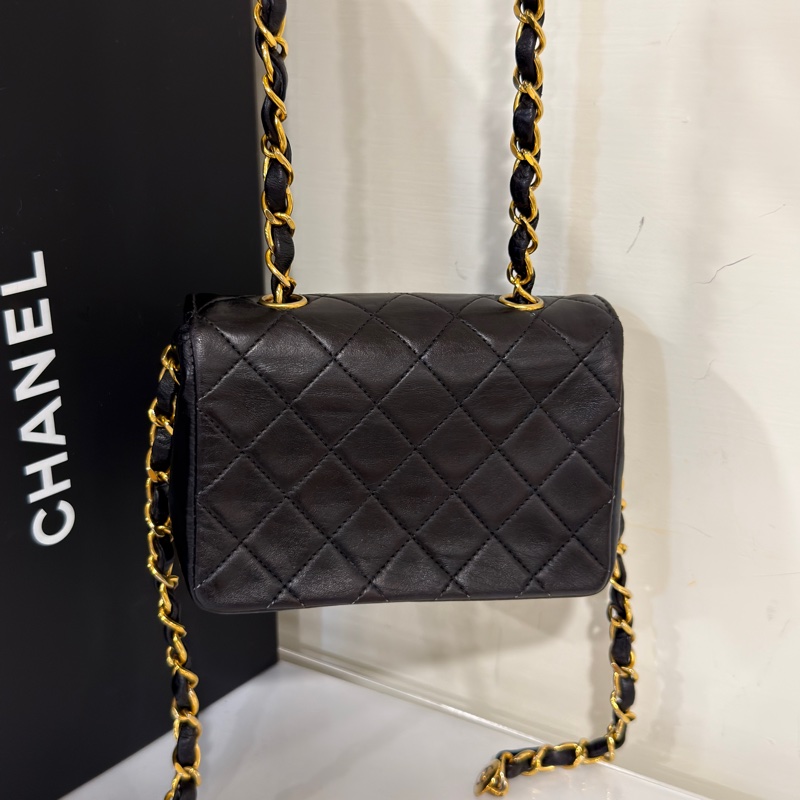 #香奈兒收藏家 #絕版稀有釋出僅一顆 香奈兒黑金Cf mini小金豆24k金-13