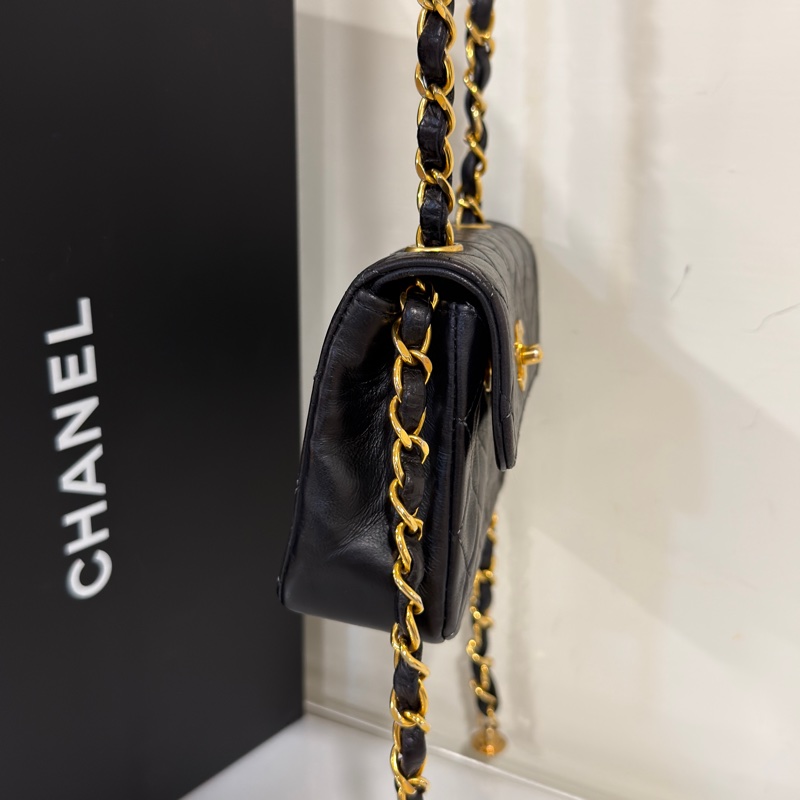 #香奈兒收藏家 #絕版稀有釋出僅一顆 香奈兒黑金Cf mini小金豆24k金-14